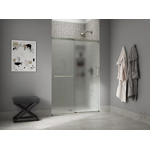 elate sliding shower door, 70-1/2" h x 44-1/4 - 47-5/8" w, with 1/4" thick frosted glass