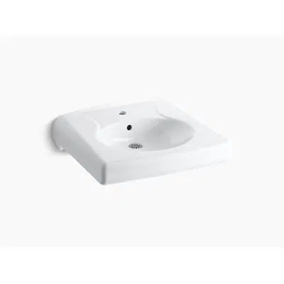 imagen para K-1997-1 Brenham™ Wall-mount or concealed carrier arm mount commercial bathroom sink with single faucet hole