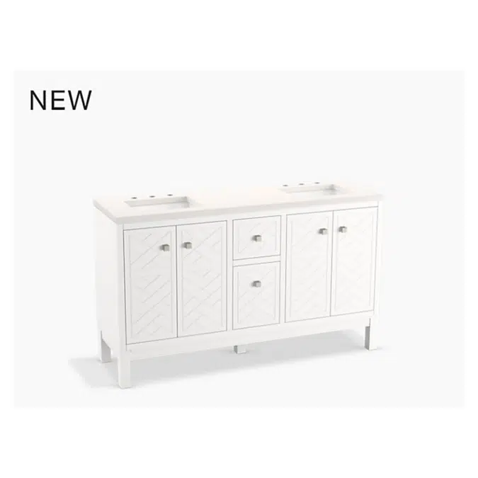 K-33532-ASB Beauxline™ 60" bathroom vanity set