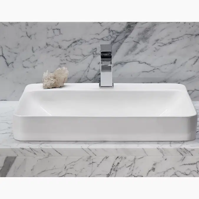 Vox® 23" rectangular vessel bathroom sink