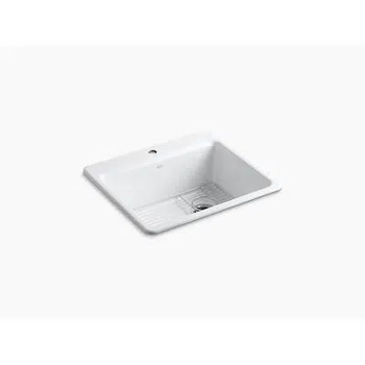 Image for K-5872-1A1 Riverby® 25" x 22" x 9-5/8" top-mount single-bowl kitchen sink with sink rack