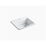 k-5872-1a1 riverby® 25" x 22" x 9-5/8" top-mount single-bowl kitchen sink with sink rack