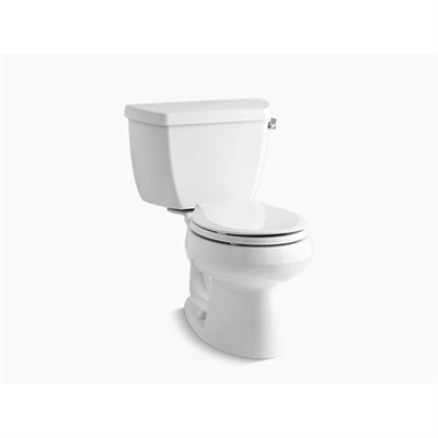Image for K-3577-TR Wellworth® Classic Two-piece round-front 1.28 gpf toilet with right-hand trip lever and tank cover locks