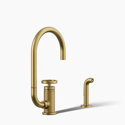 Image for Billet™ Single-handle bar sink faucet with two-function extended-reach spout and side sprayer