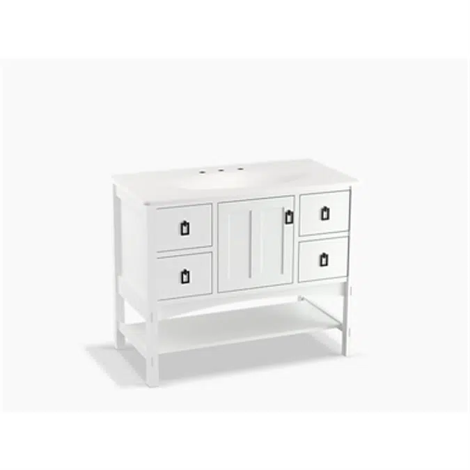 K-99568 Marabou® 42" bathroom vanity cabinet with 1 door and 4 drawers