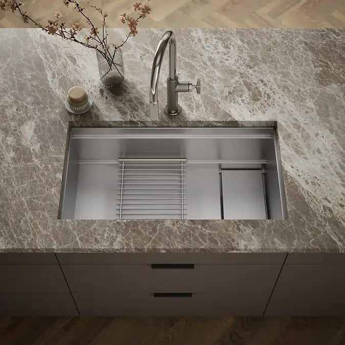 Synthos™ 33-3/4" undermount single-bowl kitchen sink