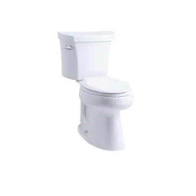 imagem para K-3949-tr Highline® Comfort Height® Two-piece elongated 1.28 gpf chair height toilet with right-hand trip lever, tank cover locks and 14" rough-in