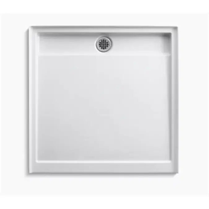 K-9997 Groove® 42" x 42" single-threshold rear center drain shower base