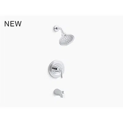 kuva kohteelle K-TS395-4SG Devonshire® Rite-Temp® bath and shower trim with slip-fit spout and 1.75 gpm showerhead