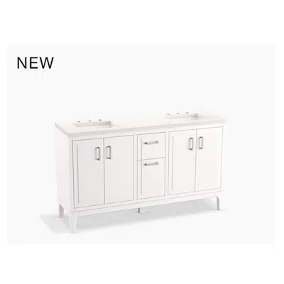 K-33555-ASB Seer™ 60" bathroom vanity set için görüntü