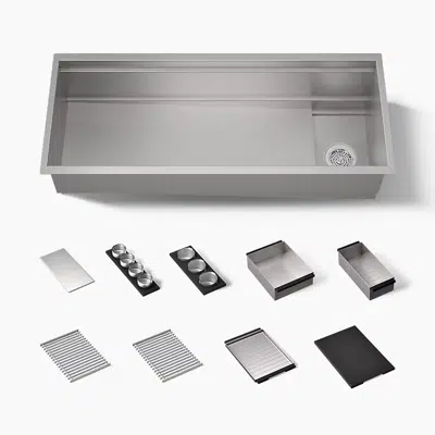 Image for Synthos™ 45-3/4" undermount single-bowl workstation kitchen sink