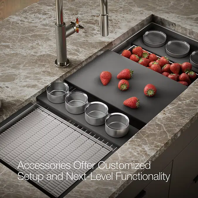 Synthos™ 45-3/4" undermount single-bowl workstation kitchen sink