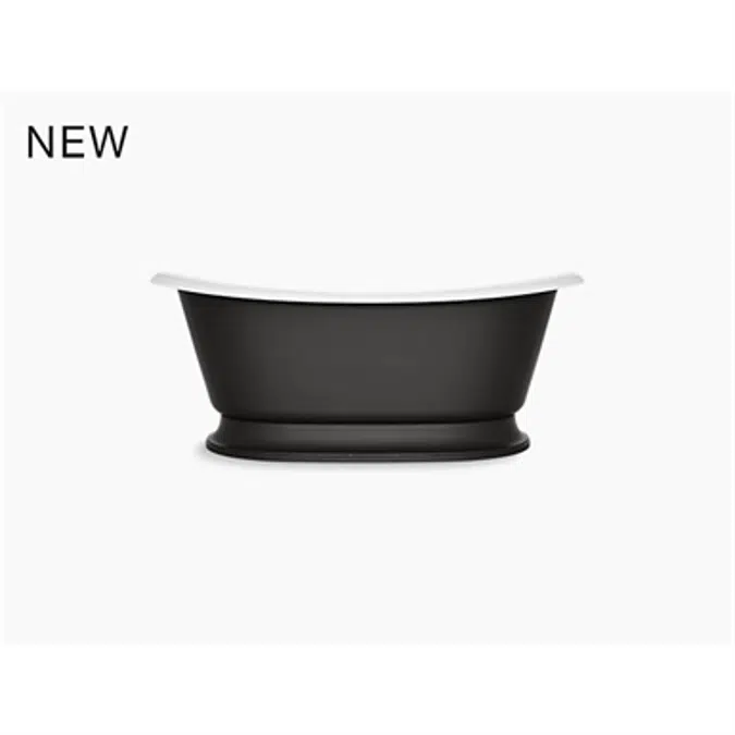 K-21000-P5 Artifacts® 66-1/8" x 32-1/2" freestanding bath with Iron Black exterior
