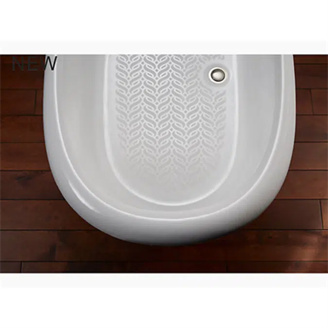 K-21000-P5 Artifacts® 66-1/8" x 32-1/2" freestanding bath with Iron Black exterior