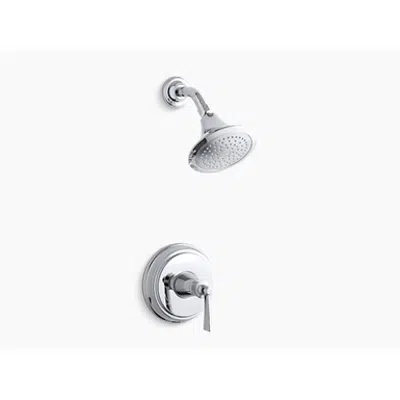 K-TS11078-4 Archer® Rite-Temp(R) shower valve trim with lever handle and 2.5 gpm showerhead için görüntü