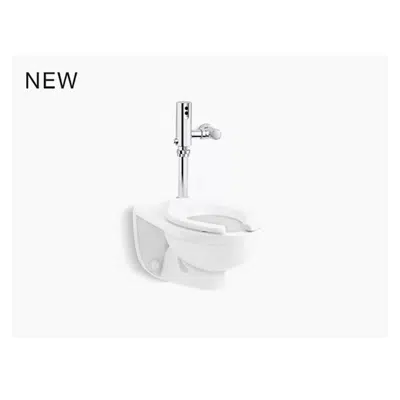 Kingston™ Ultra Commercial toilet with Mach® Tripoint® touchless 1.0 gpf HES-powered flushometer 이미지