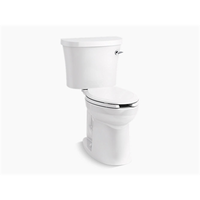 Image for K-25077-TR Kingston™ Comfort Height® Two-piece elongated 1.28 gpf chair height toilet with right-hand trip lever and tank cover locks