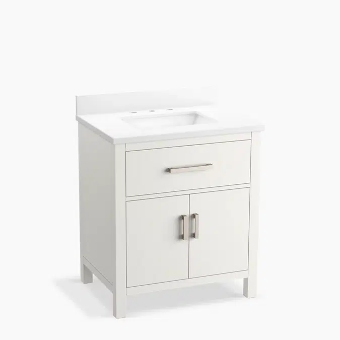 Kresla™ 30" bathroom vanity cabinet with sink and quartz top