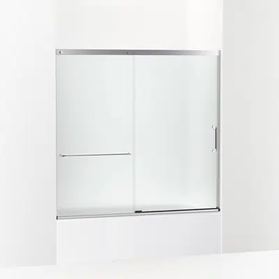 Image for Elate™ Sliding bath door, 56-3/4" H x 56-1/4 - 59-5/8" W, with 1/4" thick Frosted glass  K-707609-6D3-SH