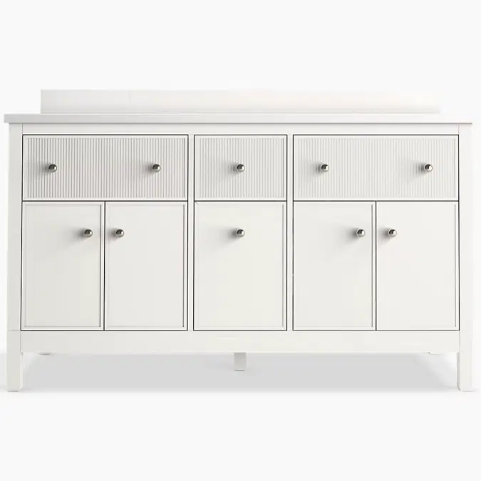 Malin™ by Studio McGee 60" bathroom vanity cabinet with sinks and quartz top