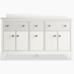 malin™ by studio mcgee 60" bathroom vanity cabinet with sinks and quartz top