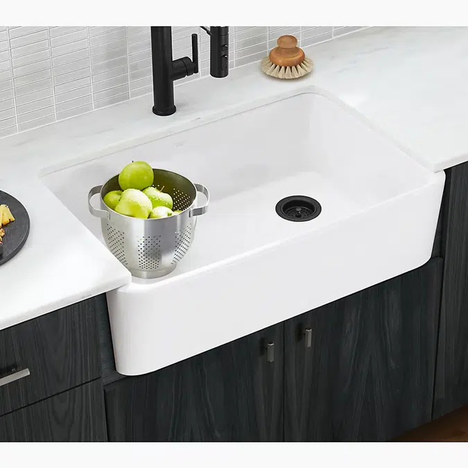 Ironridge® 34" undermount single-bowl farmhouse kitchen sink