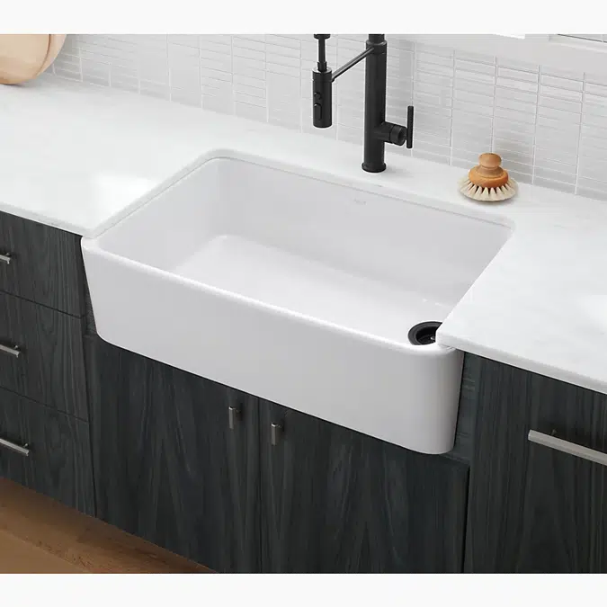 Ironridge® 34" undermount single-bowl farmhouse kitchen sink