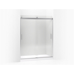 k-706164-l levity® sliding shower door, 74" h x 56-5/8 - 59-5/8" w, with 5/16" thick crystal clear glass