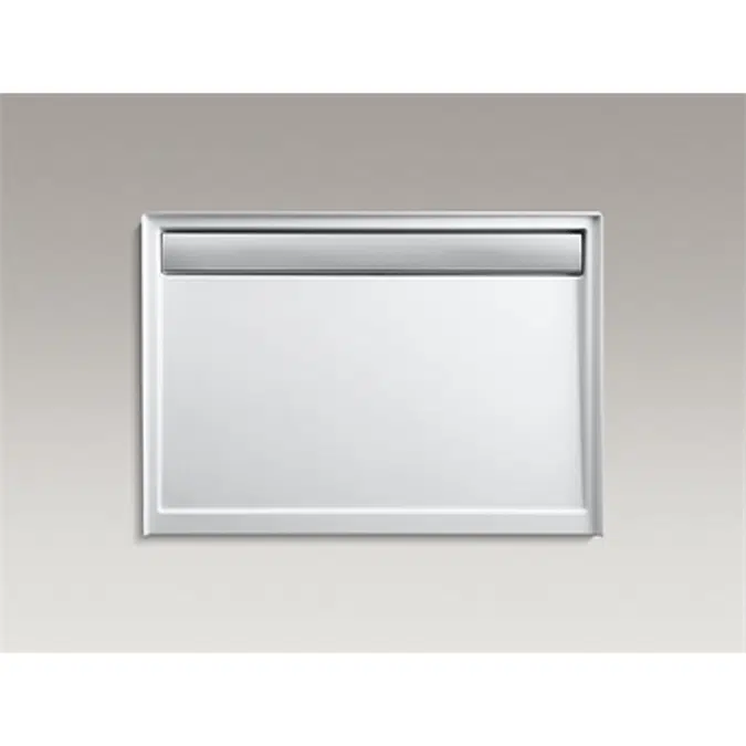 K-9996 Groove® 60" x 42" single threshold rear center drain shower base