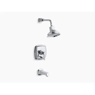 Image for K-T16233-4 Margaux® Rite-Temp(R) pressure-balancing bath and shower faucet trim with push-button diverter and lever handle, valve not included
