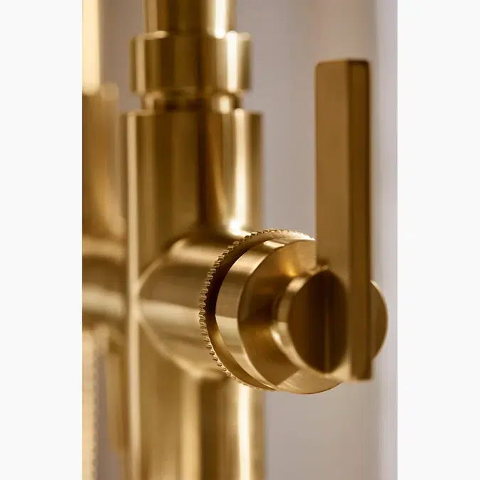 Castia™ by Studio McGee Floor-mount bath filler trim with handshower