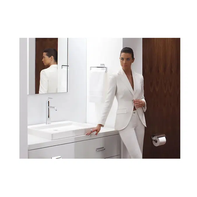 K-2314-1 Purist® Wading Pool® Fireclay vessel bathroom sink with single faucet hole