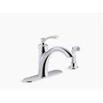 k-r29669 linwood® 2- or 4-hole kitchen faucet with sidespray