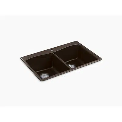 Image for K-RH8185-1 Kennon® 33" x 22" x 9-5/8" Neoroc® top-mount/undermount double-equal kitchen sink