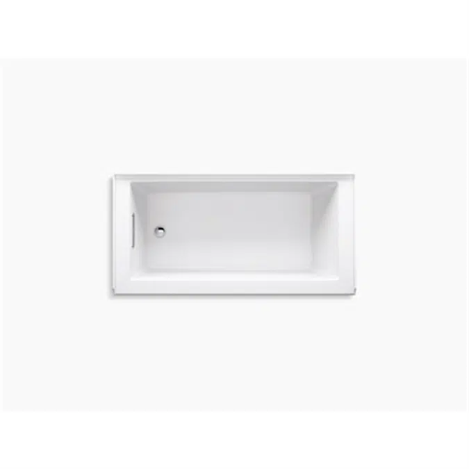 K-1956-LA Underscore® Rectangle 60" x 30" alcove bath with integral apron, integral flange and left-hand drain