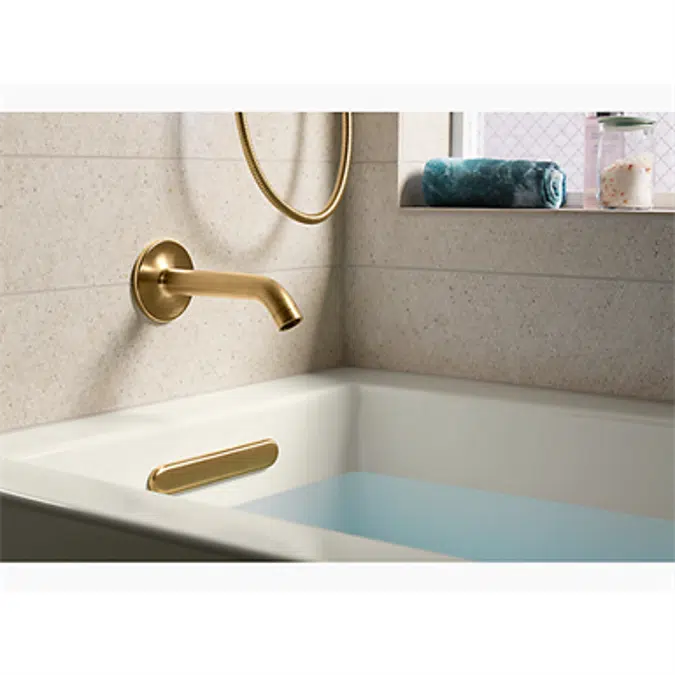 K-1956-LA Underscore® Rectangle 60" x 30" alcove bath with integral apron, integral flange and left-hand drain