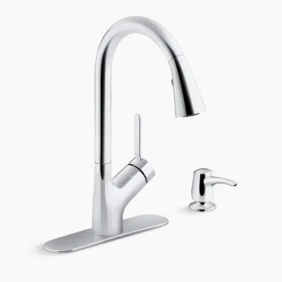 Image for Setra® Kitchen faucet with KOHLER® Konnect™ and voice-activated technology with soap/lotion dispenser