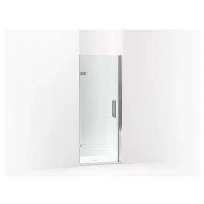 Image for K-27582-10L Composed® Frameless pivot shower door, 71-5/8" H x 29-5/8 - 30-3/8" W, with 3/8" thick Crystal Clear glass