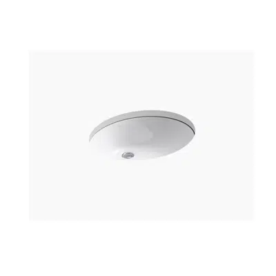 Image for K-2211 Caxton® Oval 19" x 15" Undermount bathroom sink with overflow