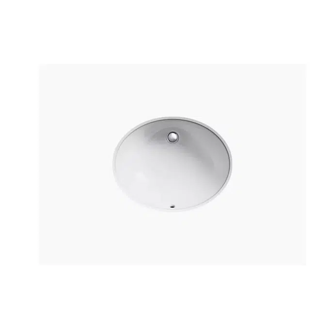 K-2211 Caxton® Oval 19" x 15" Undermount bathroom sink with overflow