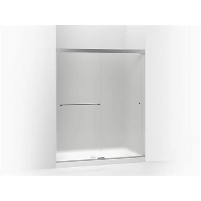 K-707201-D3 Revel® Sliding shower door, 70" H x 56-5/8 - 59-5/8" W, with 5/16" thick Frosted glass