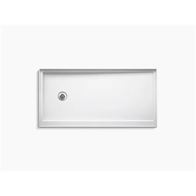 K-8643 Rely® 60" x 30" single-threshold shower base with left-hand drain