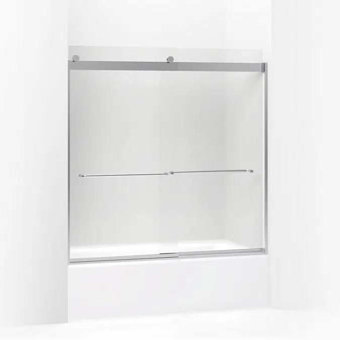 Forbipasserende Creep tapet BIM-objekter – gratis download! Levity® Sliding bath door, 59-3/4" H x  56-5/8 - 59-5/8" W, with 1/4" thick Frosted glass | BIMobject