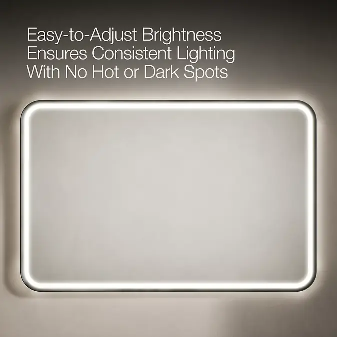 Essential Ultrabright 22" x 34" rectangular lighted framed mirror