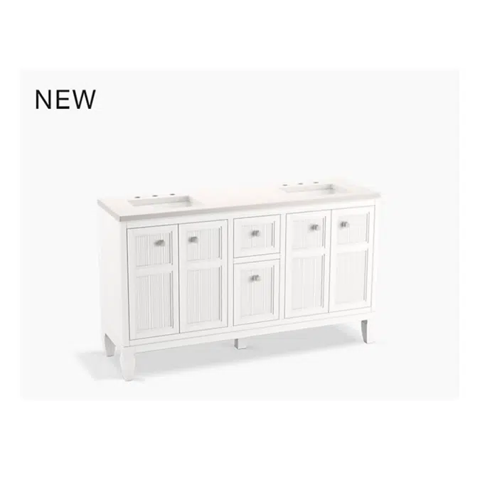 K-33539-ASB Hearthaven™ 60" bathroom vanity set