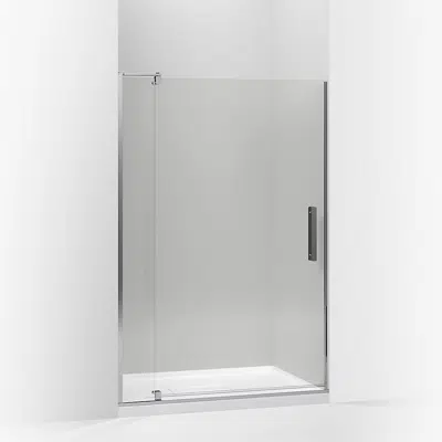 Image for Revel® 70" H pivot shower door with 5/16"-thick glass