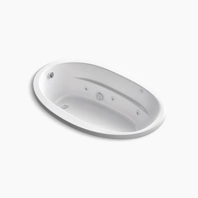 Sunward® 66" x 42" drop-in whirlpool bath with Bask® heated surface
