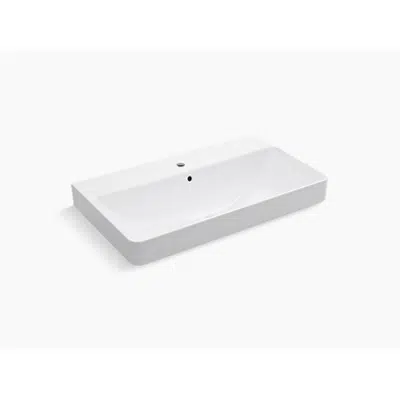 Image for K-2749-1 Vox® Rectangle Vessel bathroom sink with single faucet hole