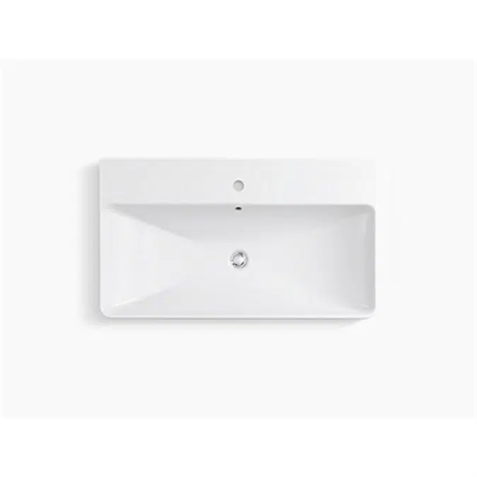 K-2749-1 Vox® Rectangle Vessel bathroom sink with single faucet hole