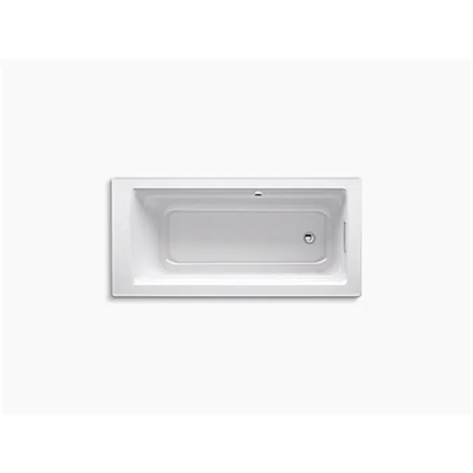 K-1948-W1 Archer® 66" x 32" drop-in bath with Bask® heated surface and end drain